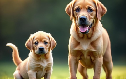 拉布拉多幼犬期与成年期的体型变化