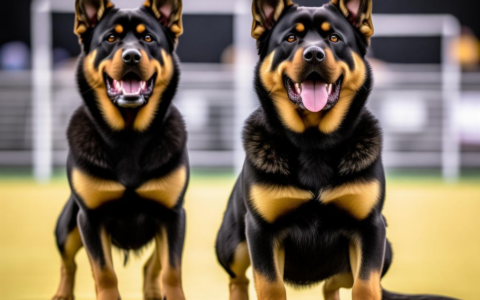 罗威纳犬与德牧在犬展中的表现及评价