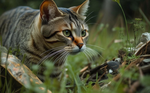 流浪猫捕食老鼠的时机与地点选择
