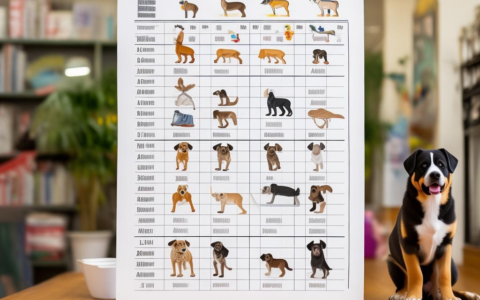 大型犬标准体重身高参考表